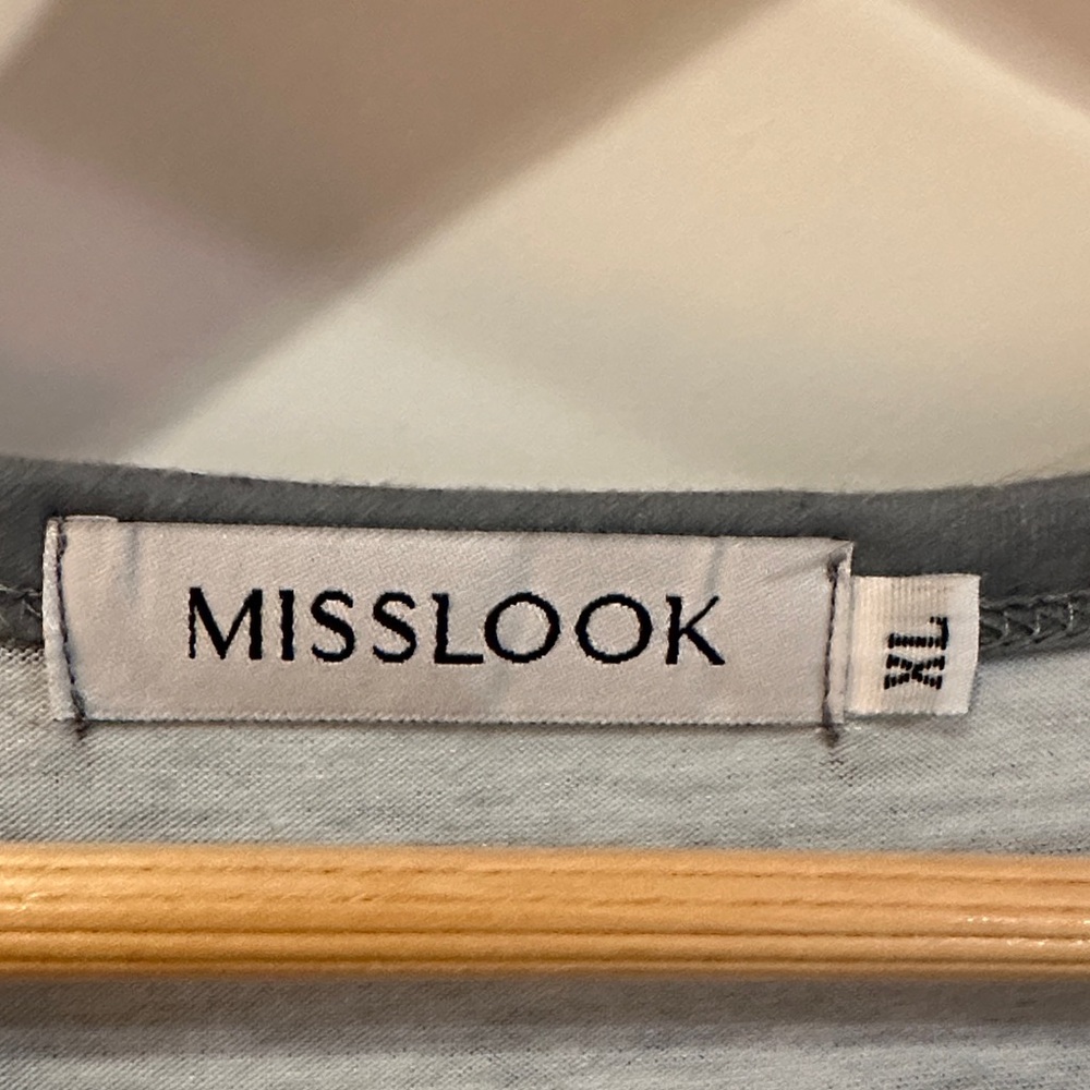 MISSLOOK Gray Top - Picture 2 of 4